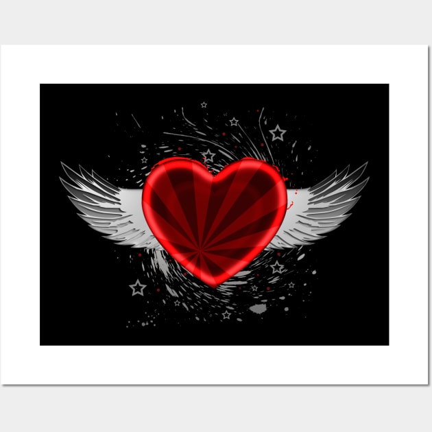 Wing Heart Wall Art by adamzworld